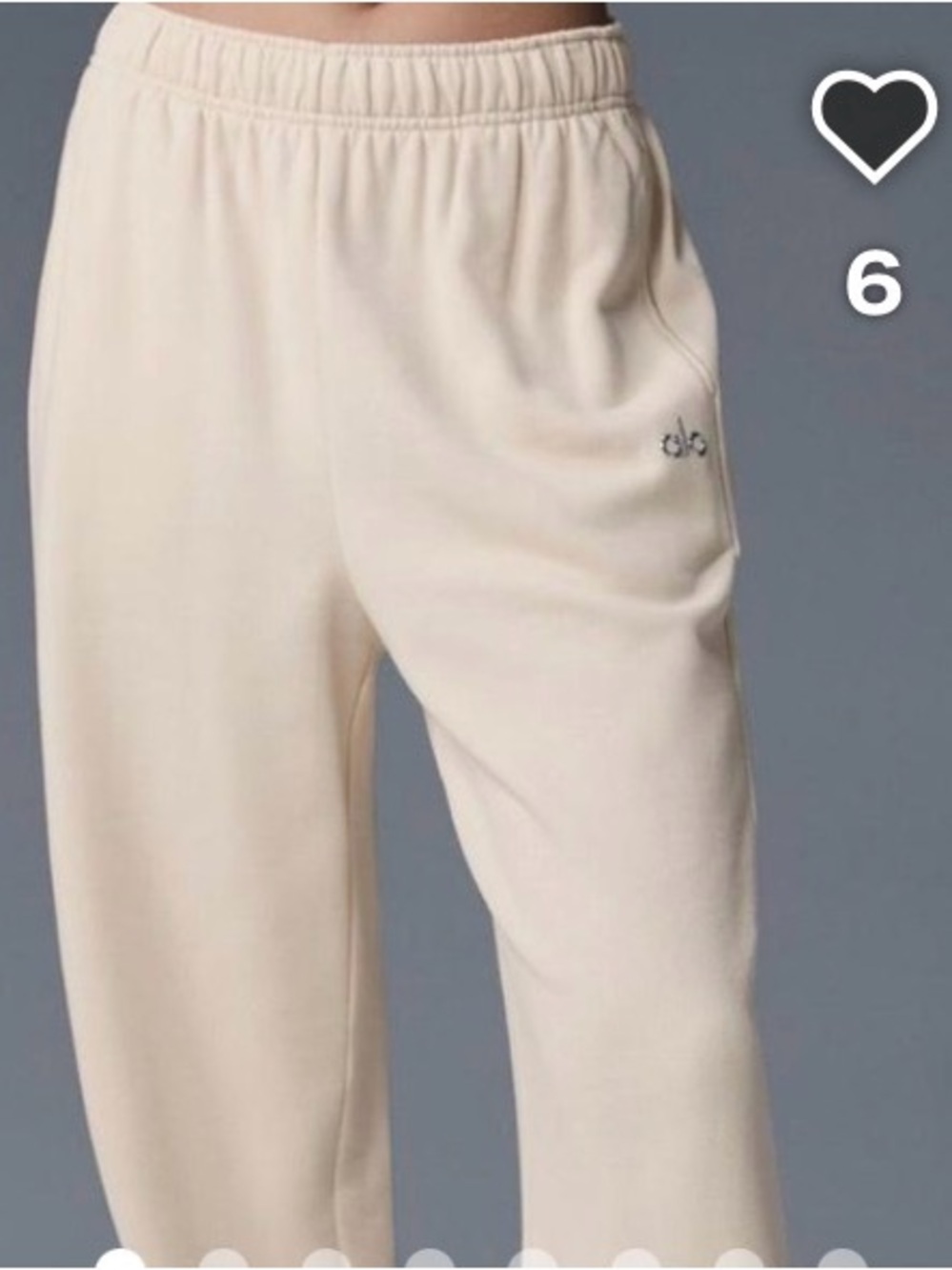 ALO Yoga Kids Cream Sweatpants with Subtle Logo